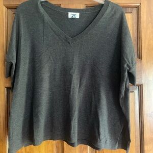 Dark Gray V-Neck Sweater